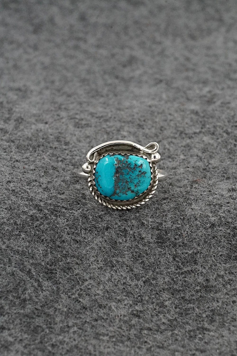 Turquoise & Sterling Silver Ring - Cody Nez - Size 8.5