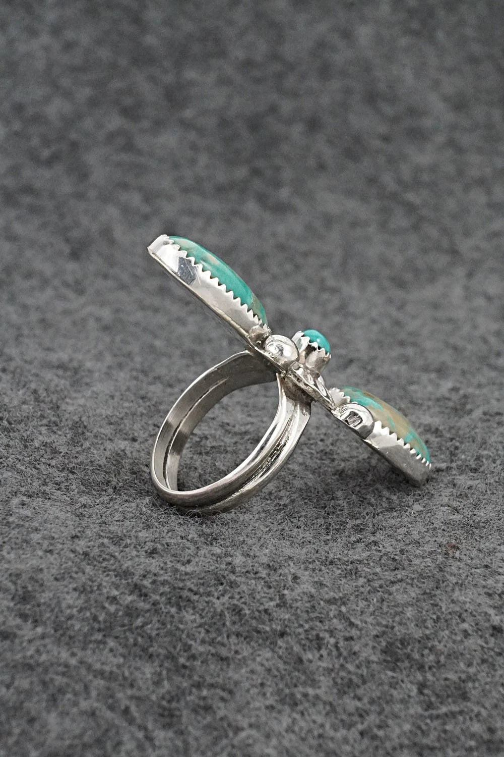 Turquoise & Sterling Silver Ring - Priscilla Reeder - Size 8