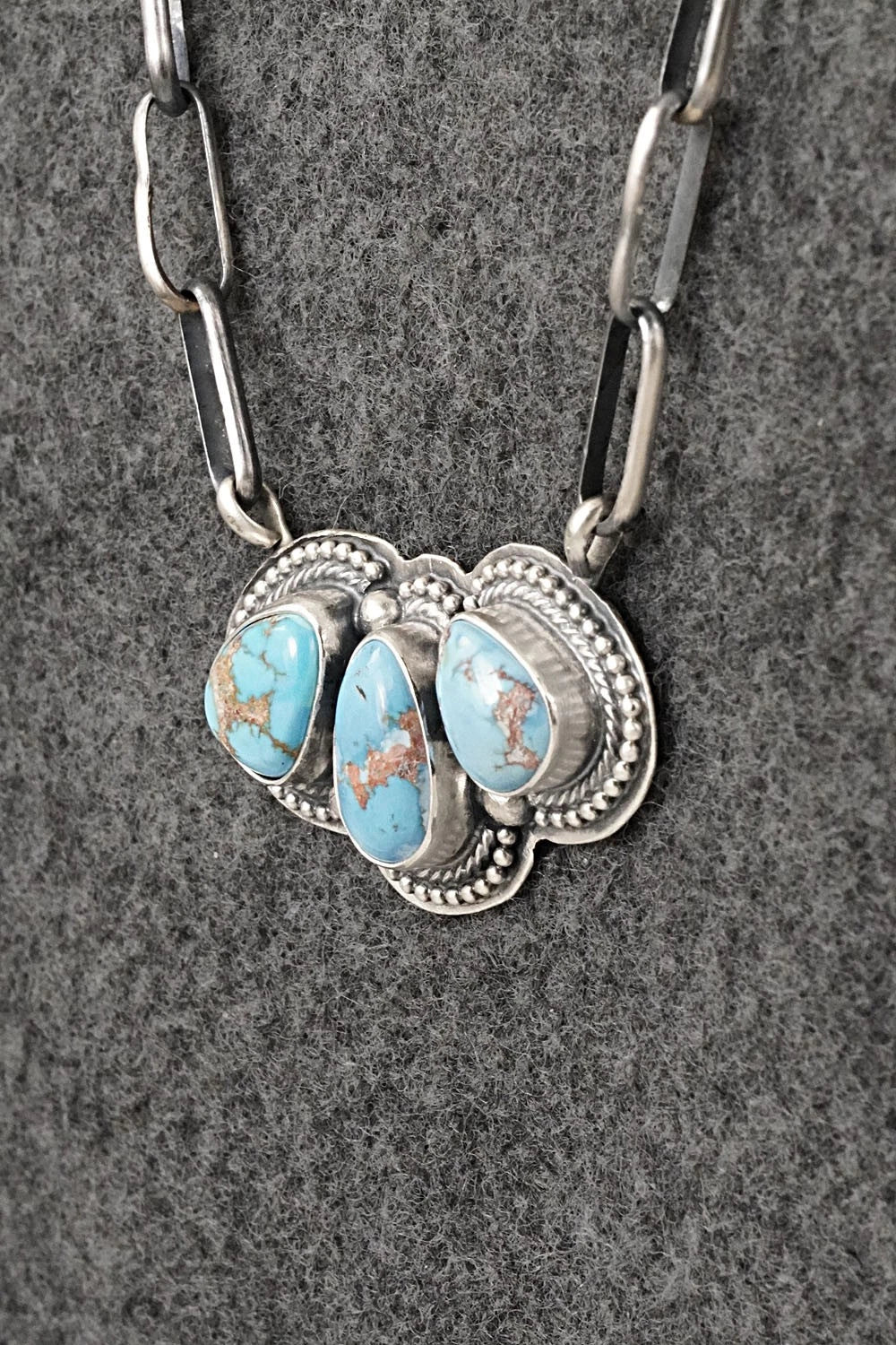 Turquoise & Sterling Silver Necklace - Darrin Livingston