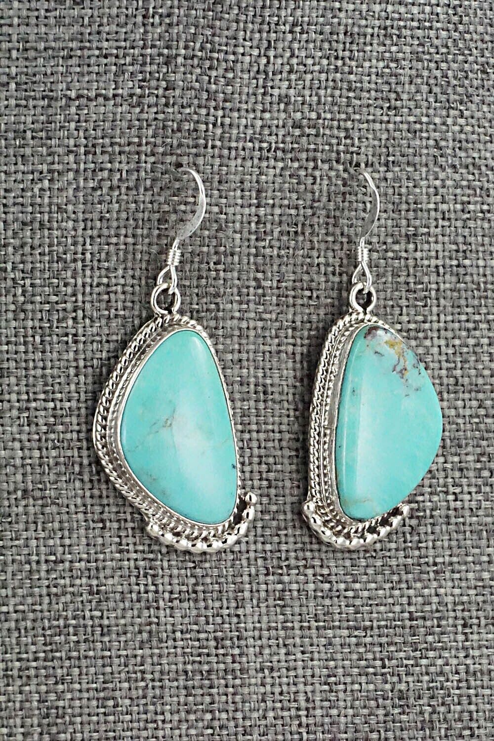 Turquoise & Sterling Silver Earrings - Verley Betone