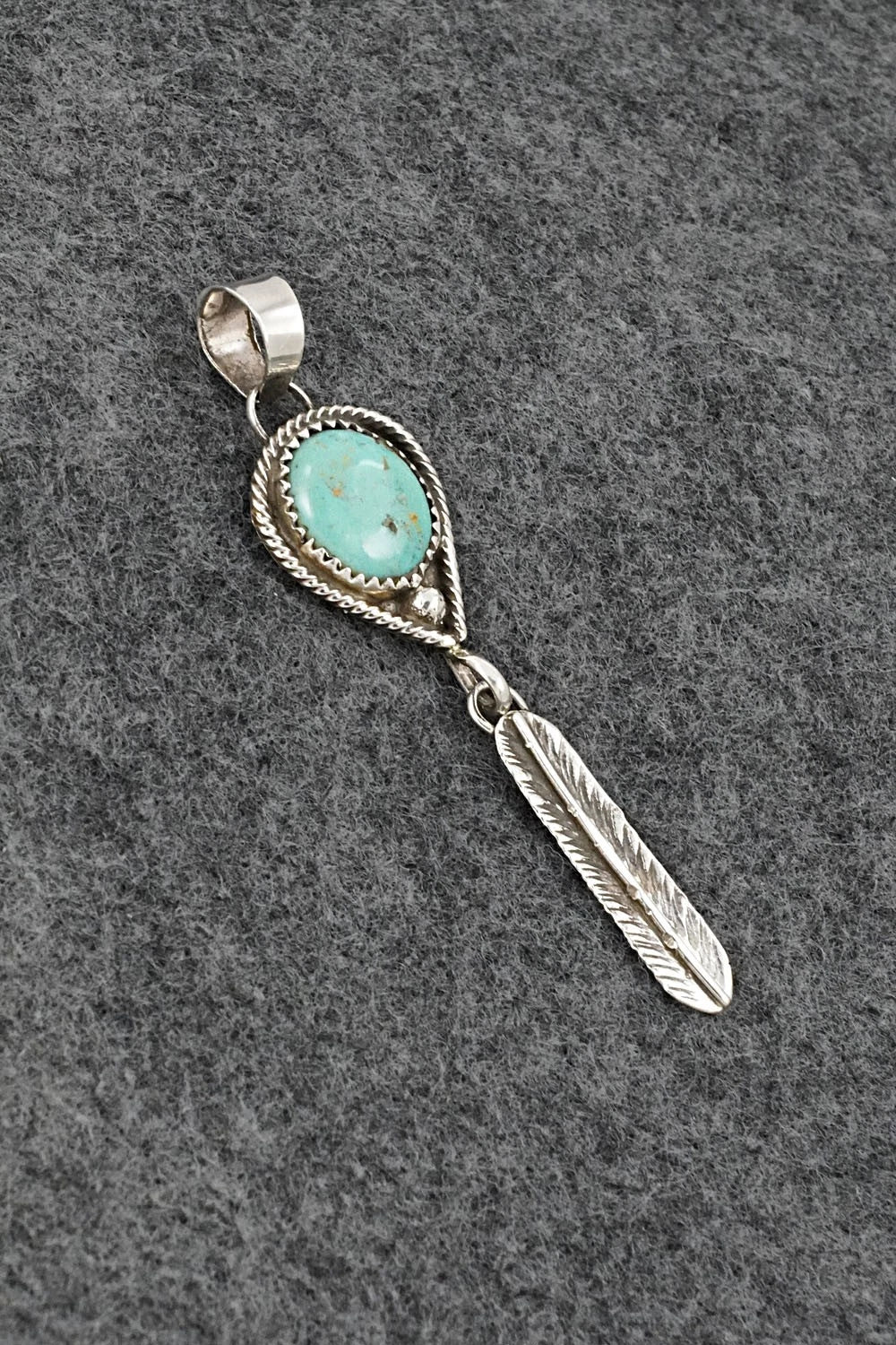 Turquoise & Sterling Silver Pendant - Priscilla Reeder