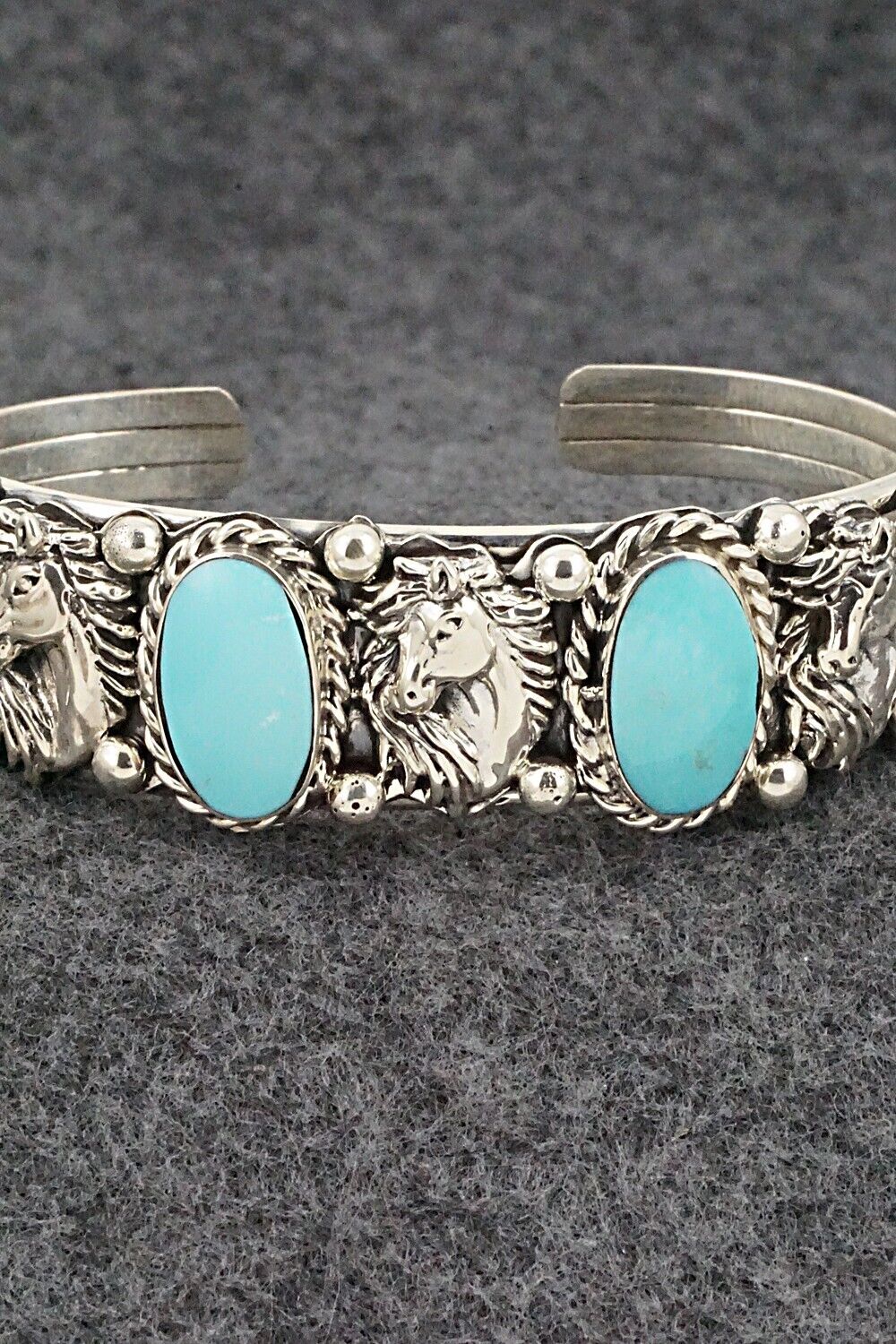 Turquoise & Sterling Silver Bracelet - Bobby Platero