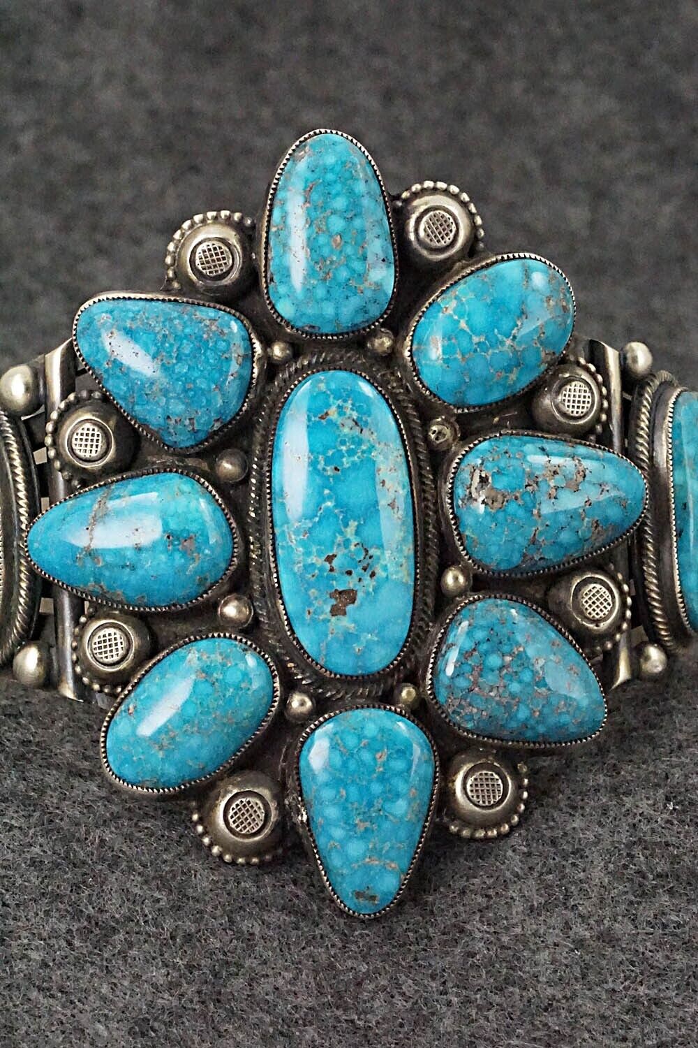 Turquoise and Sterling Silver Bracelet - Calvin Martinez – High