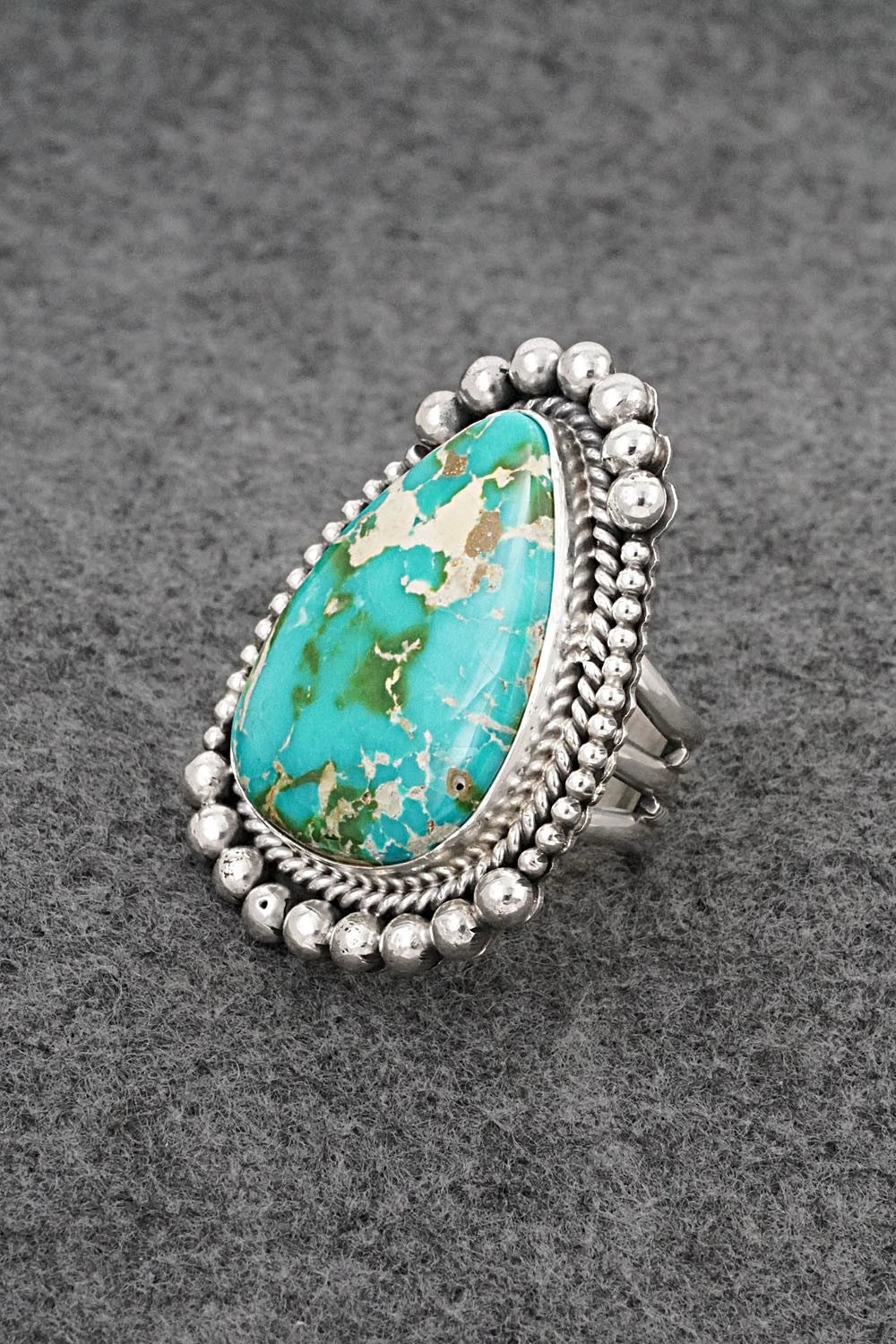 Turquoise & Sterling Silver Ring - Michael Calladitto - Size 9.5