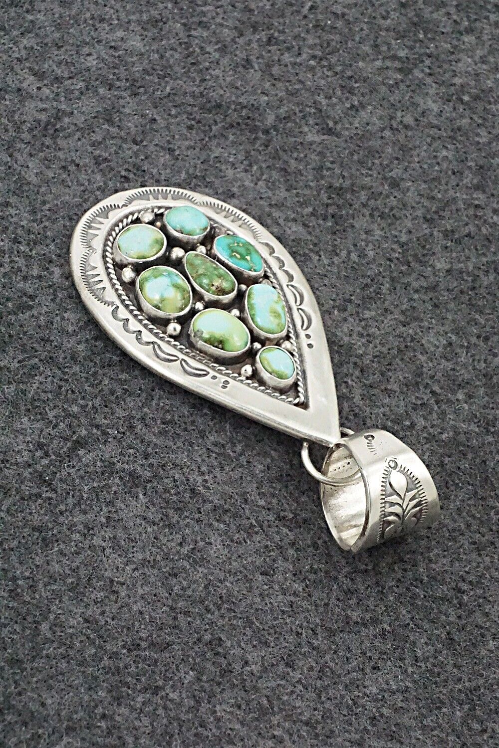 Turquoise & Sterling Silver Pendant - Samuel Yellowhair