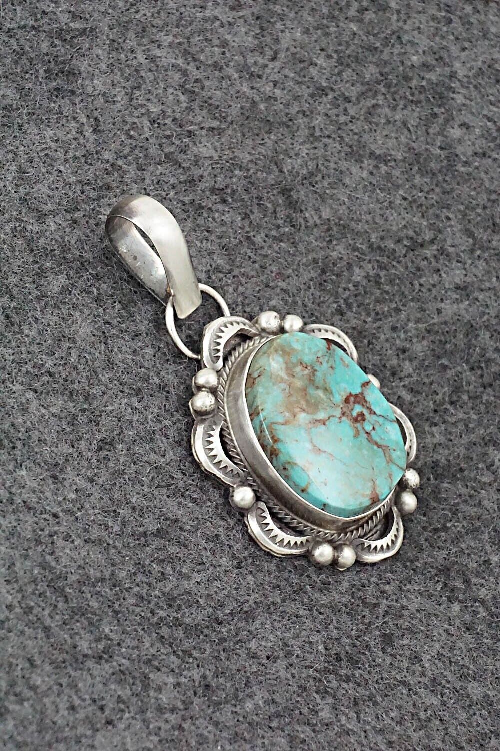 Turquoise & Sterling Silver Pendant - Betta Lee