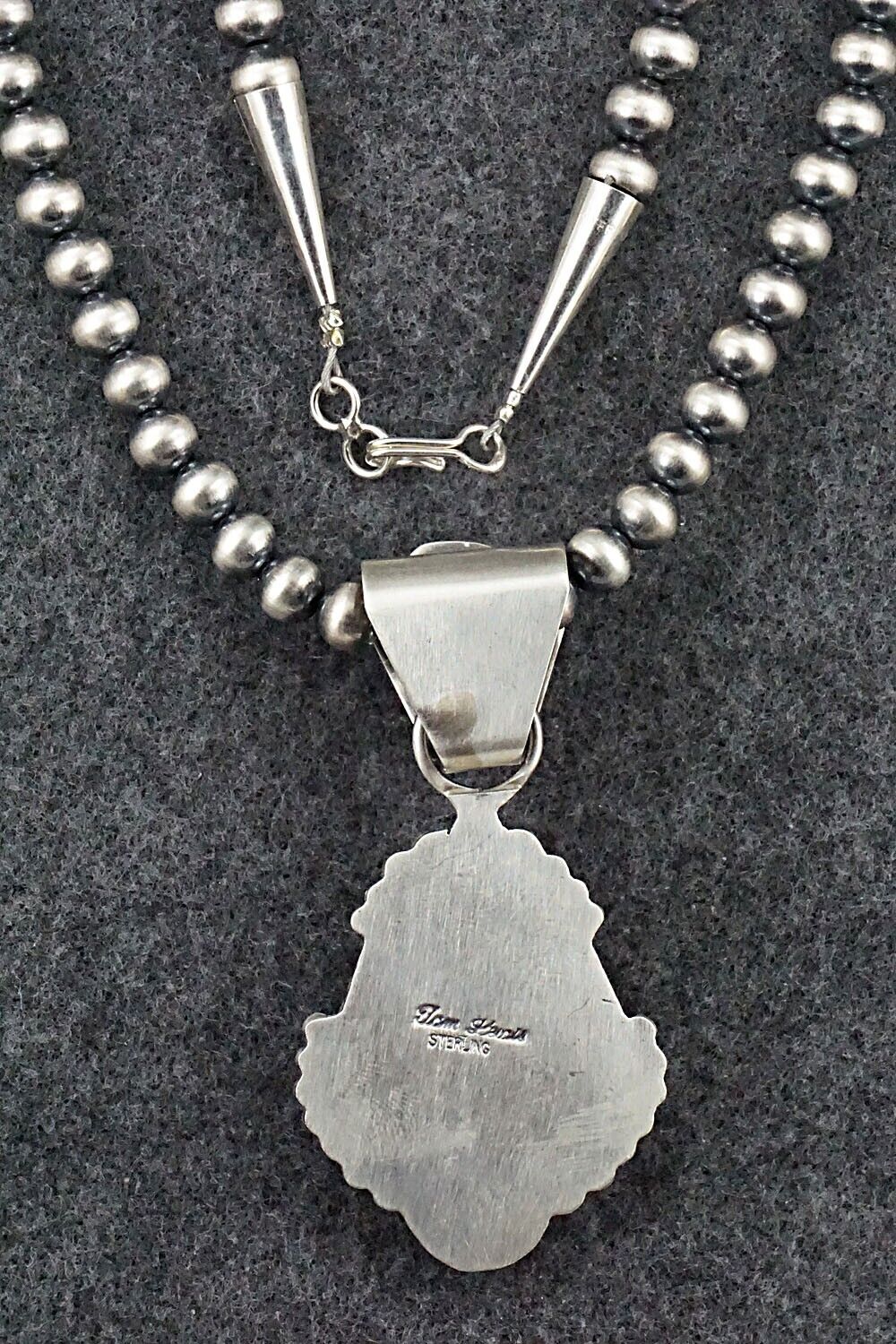Turquoise, Coral & Sterling Silver Necklace - Tom Lewis