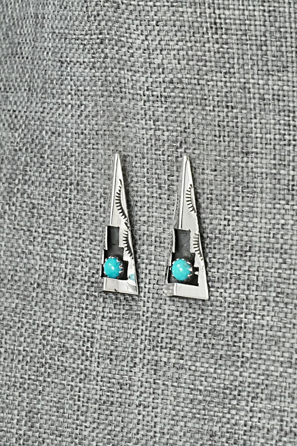 Turquoise & Sterling Silver Earrings - Phil Perry