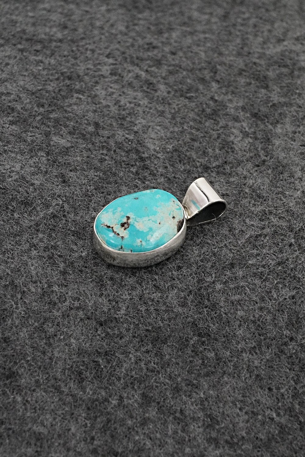 Turquoise & Sterling Silver Pendant - Eugene Gruber