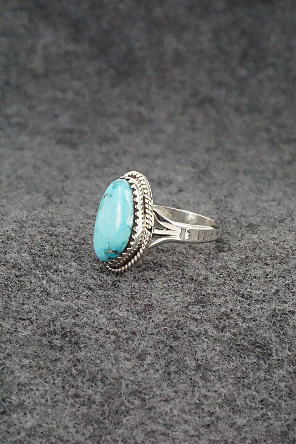 Turquoise & Sterling Silver Ring - Tom Dinetso - Size 7.5