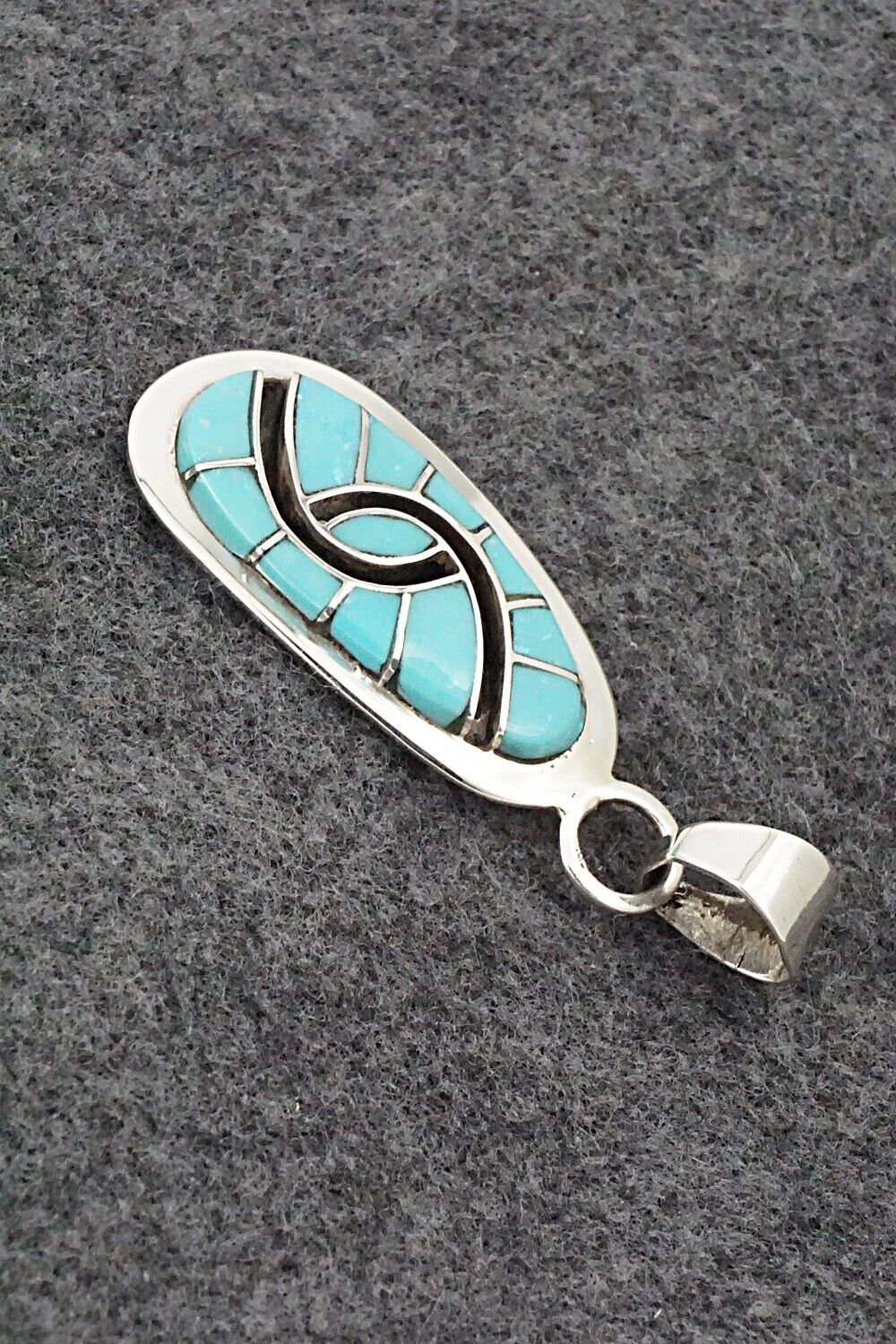 Turquoise & Sterling Silver Pendant - Amy Wesley