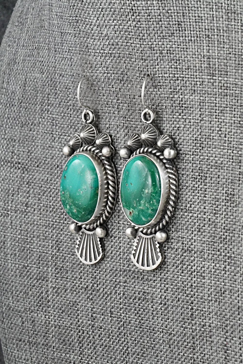 Turquoise & Sterling Silver Earrings - Michael Calladitto