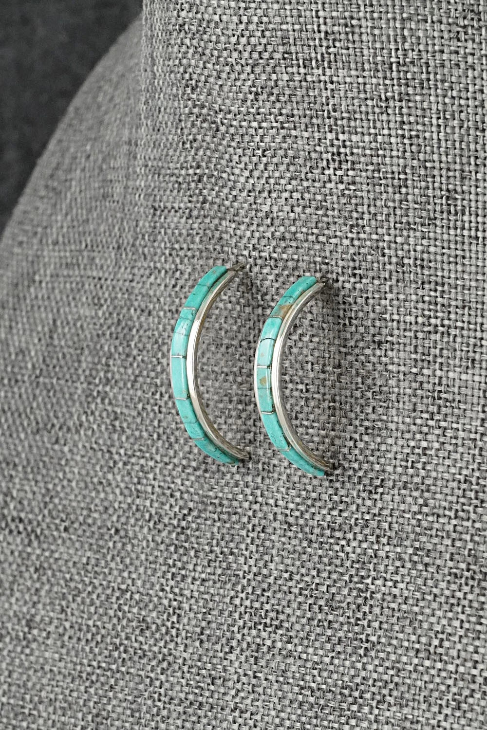 Turquoise & Sterling Silver Earrings - Nathaniel Johnson