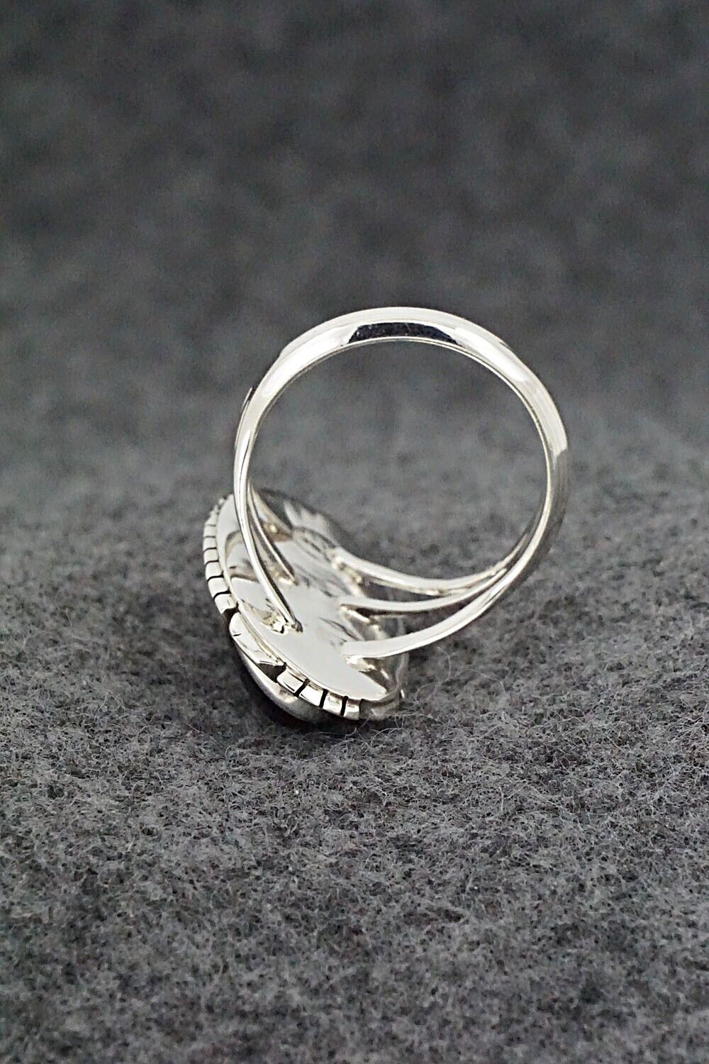 Onyx & Sterling Silver Ring - Amos Begay - Size 7.25