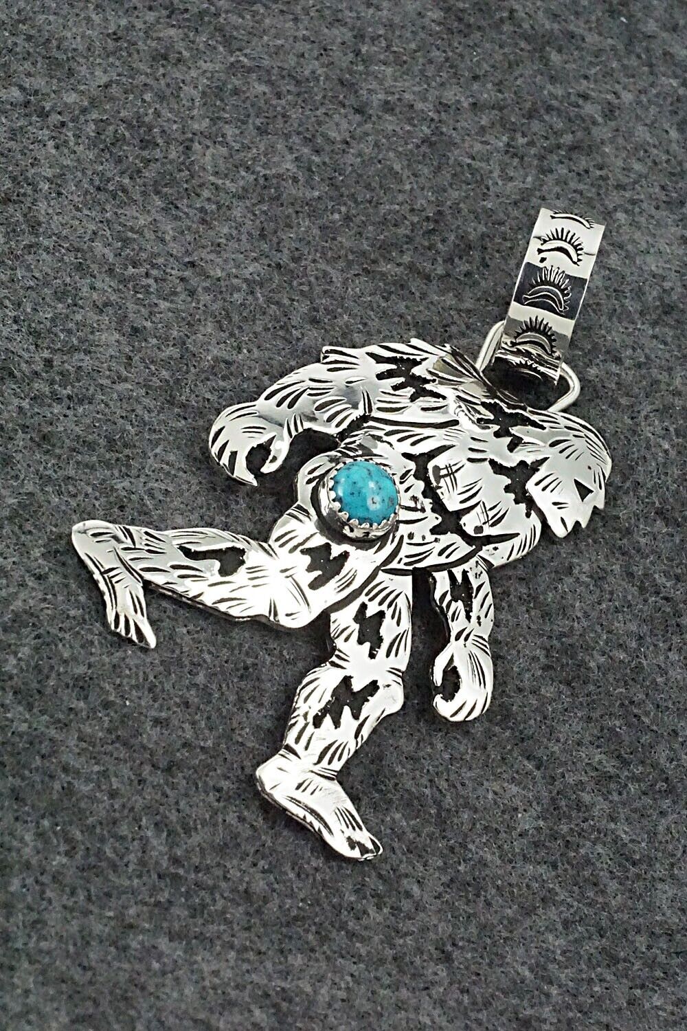 Turquoise & Sterling Silver Pendant - Richard Singer