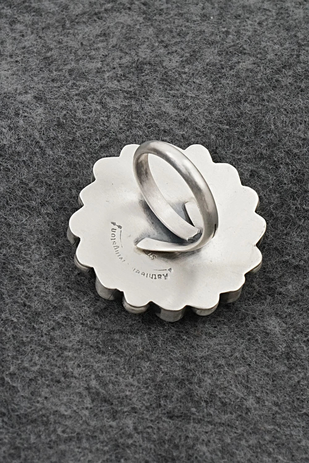 Turquoise & Sterling Silver Ring - Kathleen Livingston - Size Adjustable