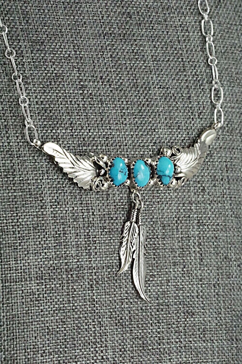 Turquoise & Sterling Silver Necklace - Sadie Jim