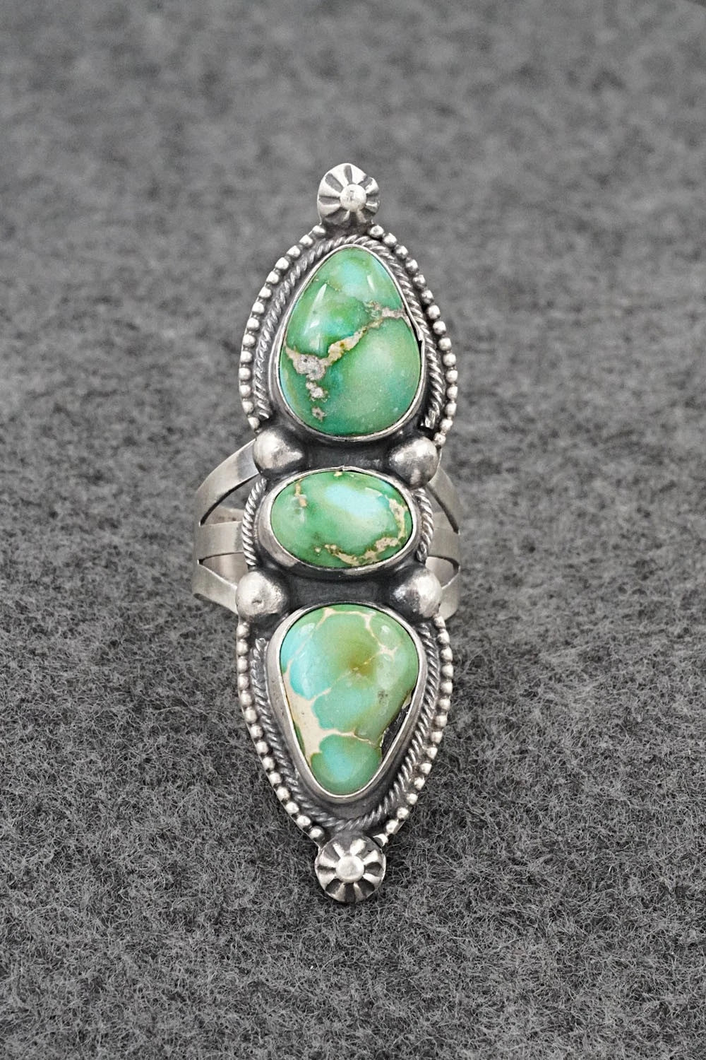 Turquoise & Sterling Silver Ring - Bobby Johnson - Size 9