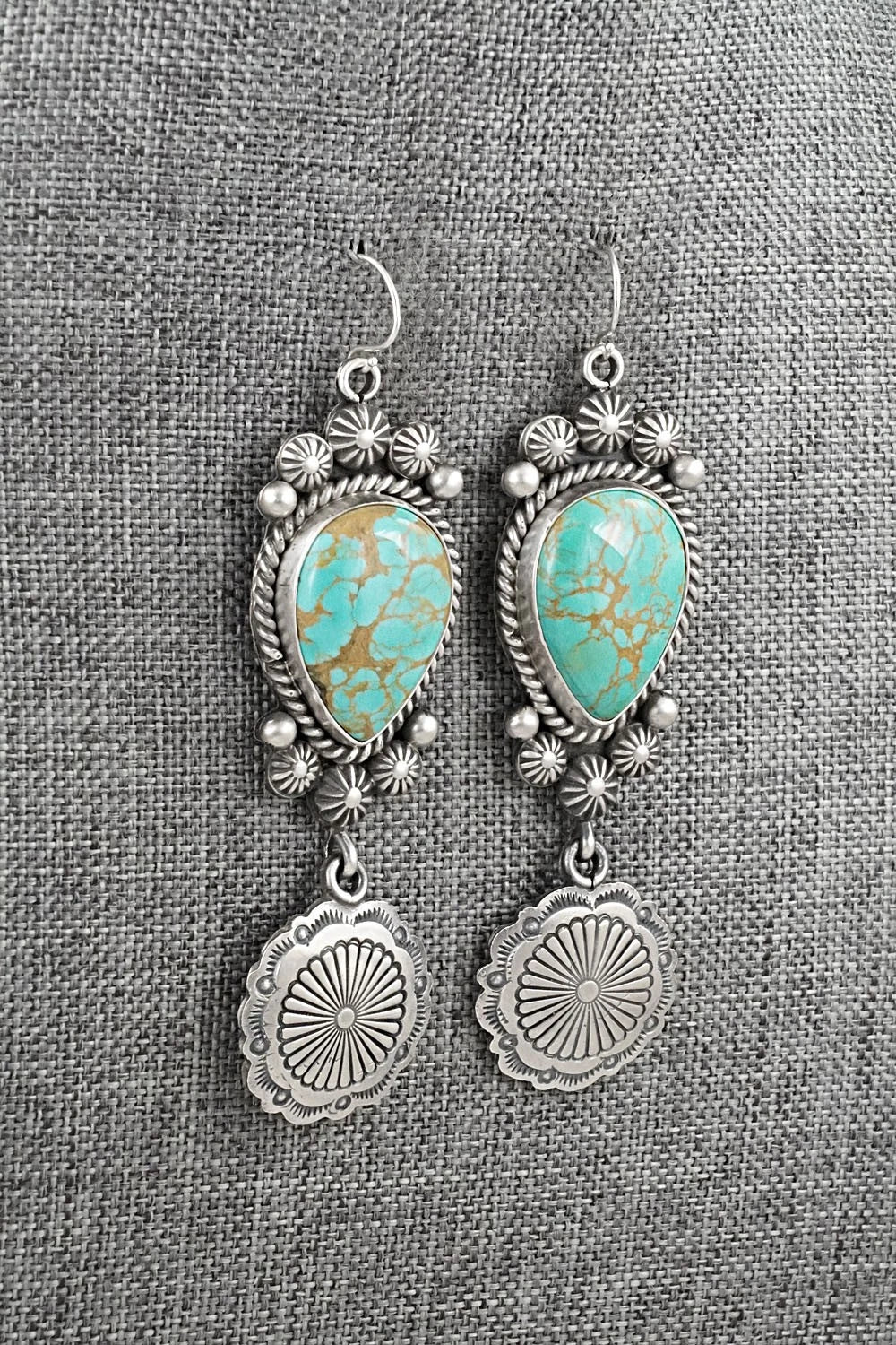 Turquoise & Sterling Silver Earrings - Michael Calladitto