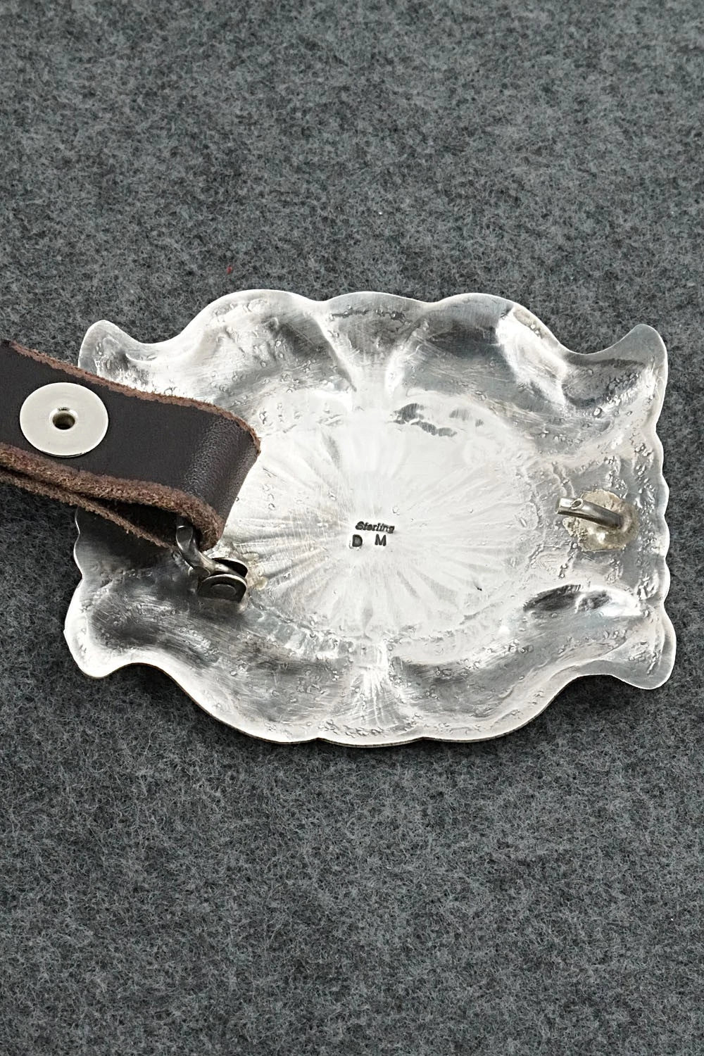 Sterling Silver & Leather Concho Belt - Dan Morgan