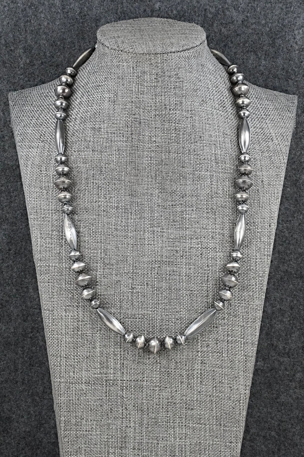 Sterling Silver Navajo Pearl Necklace 20" - Vintage