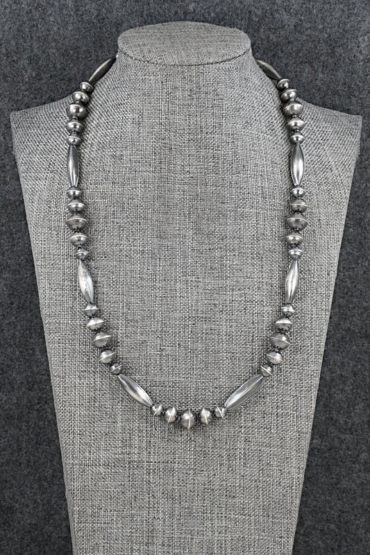 Sterling Silver Navajo Pearl Necklace 20" - Vintage