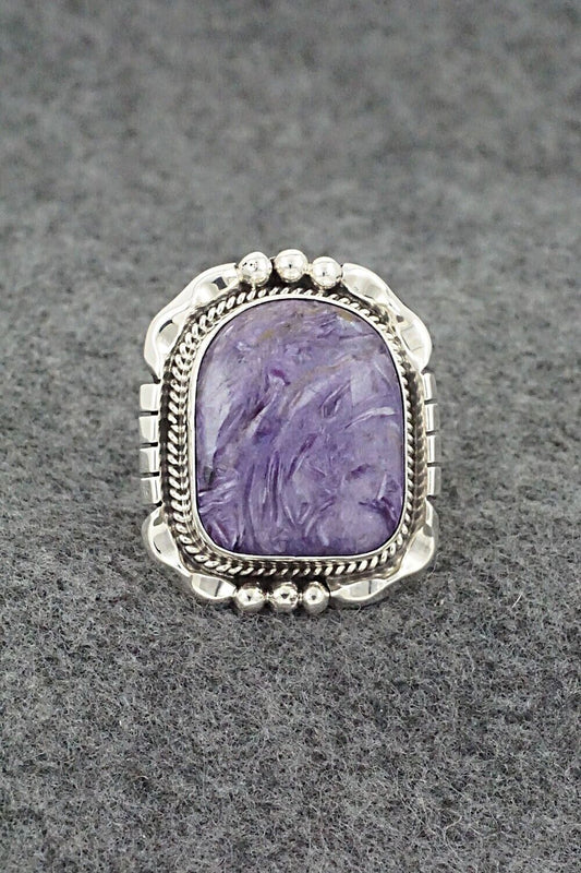 Charoite & Sterling Silver Ring - Samuel Yellowhair - Size 8
