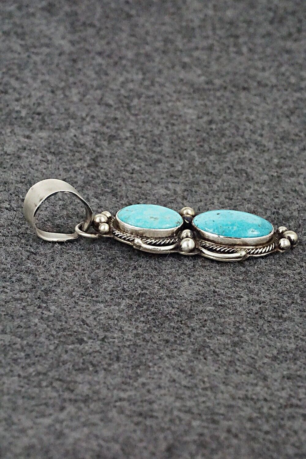 Turquoise & Sterling Silver Pendant - Kathleen Livingston