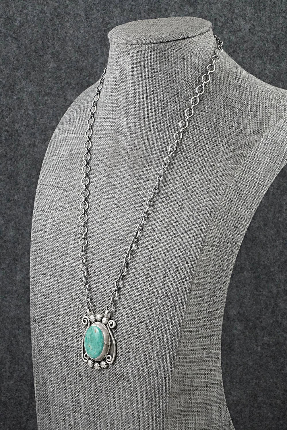 Turquoise & Sterling Silver Necklace - Cordell Platero