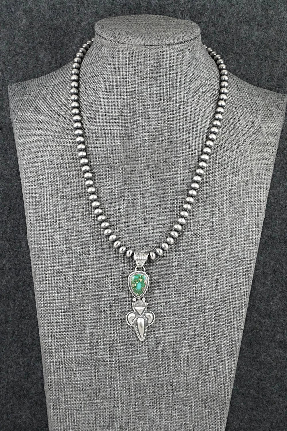 Turquoise & Sterling Silver Necklace - Gary Shorty