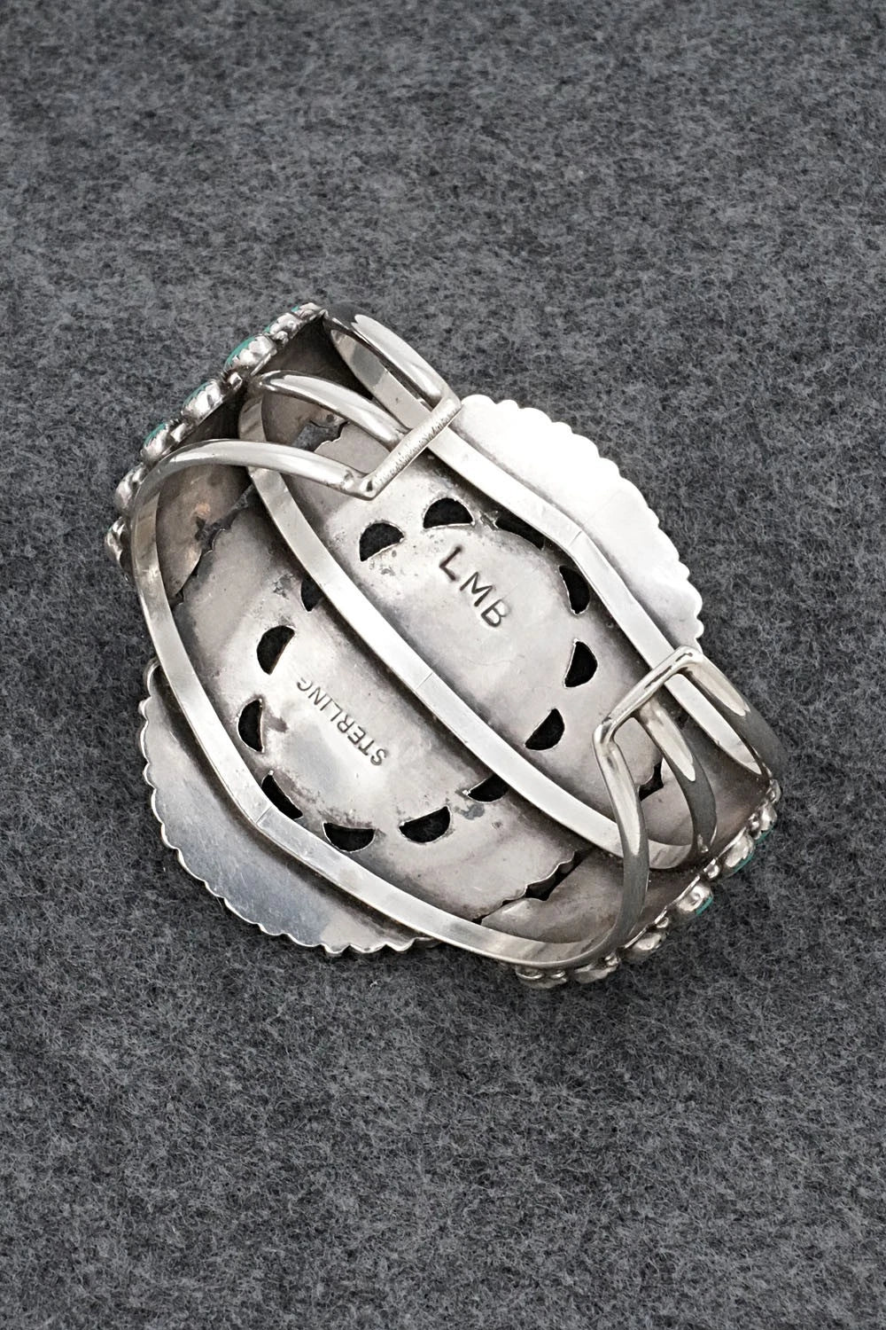 Turquoise & Sterling Silver Vintage Bracelet - Larry Moses Begay