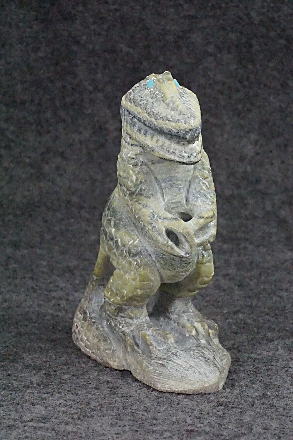 T-Rex Dinosaur Zuni Fetish Carving - Derrick Kaamasee