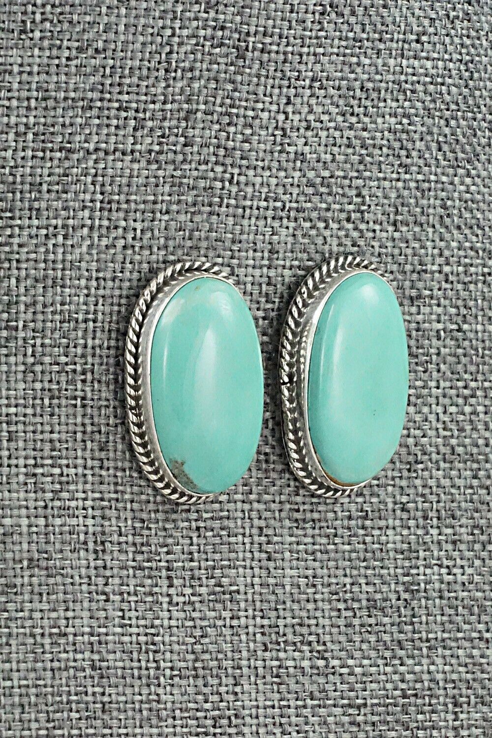 Turquoise & Sterling Silver Earrings - Rena Begay