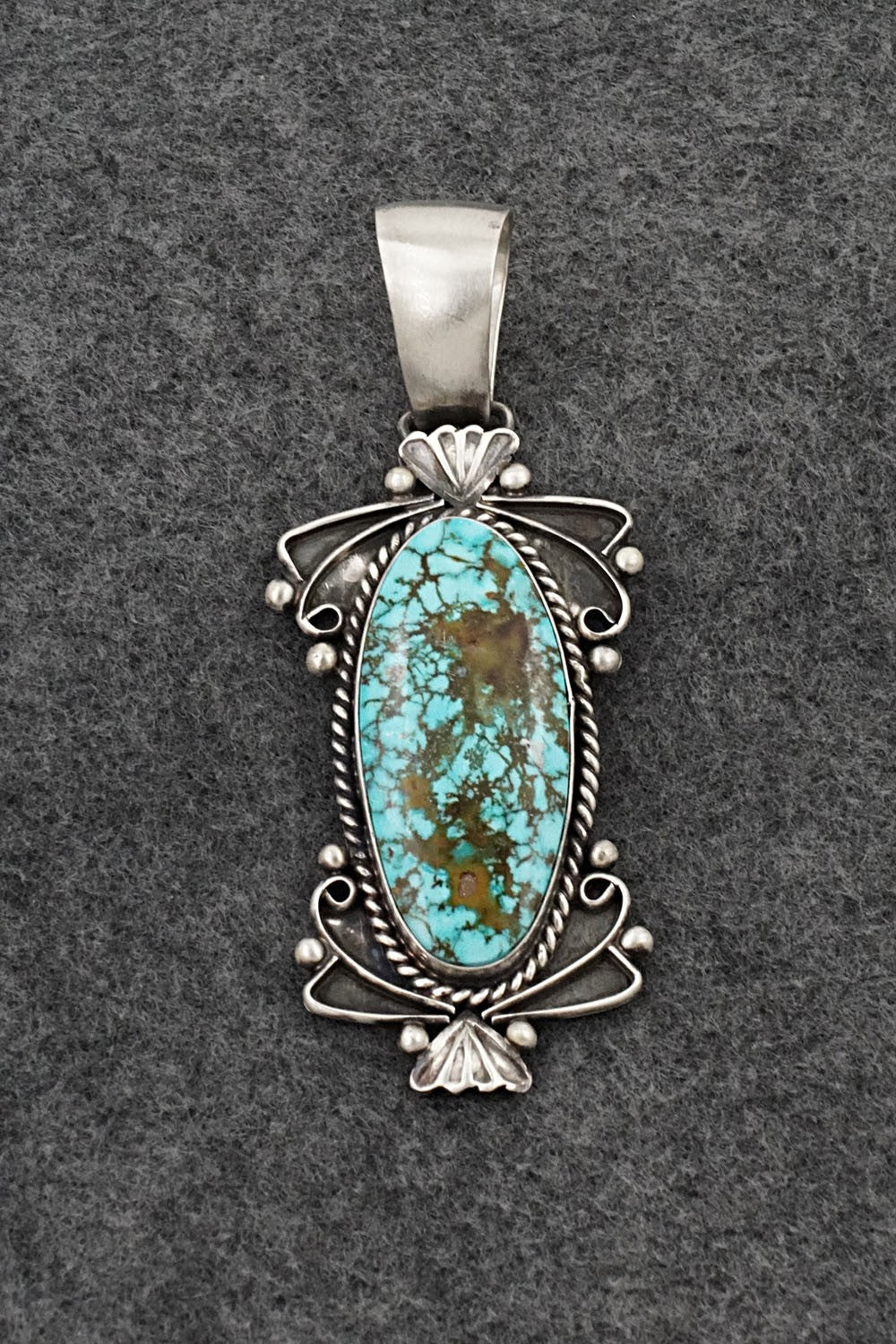Turquoise & Sterling Silver Pendant - Paul Livingston
