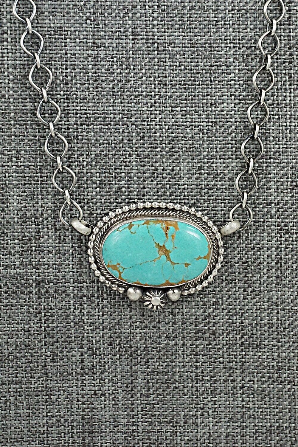 Turquoise & Sterling Silver Necklace - Kathleen Livingston