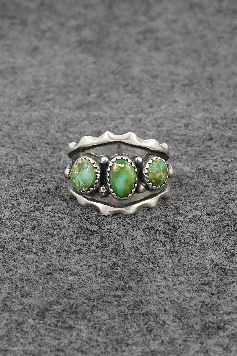 Turquoise & Sterling Silver Ring - Genevieve Francisco - Size 9.75