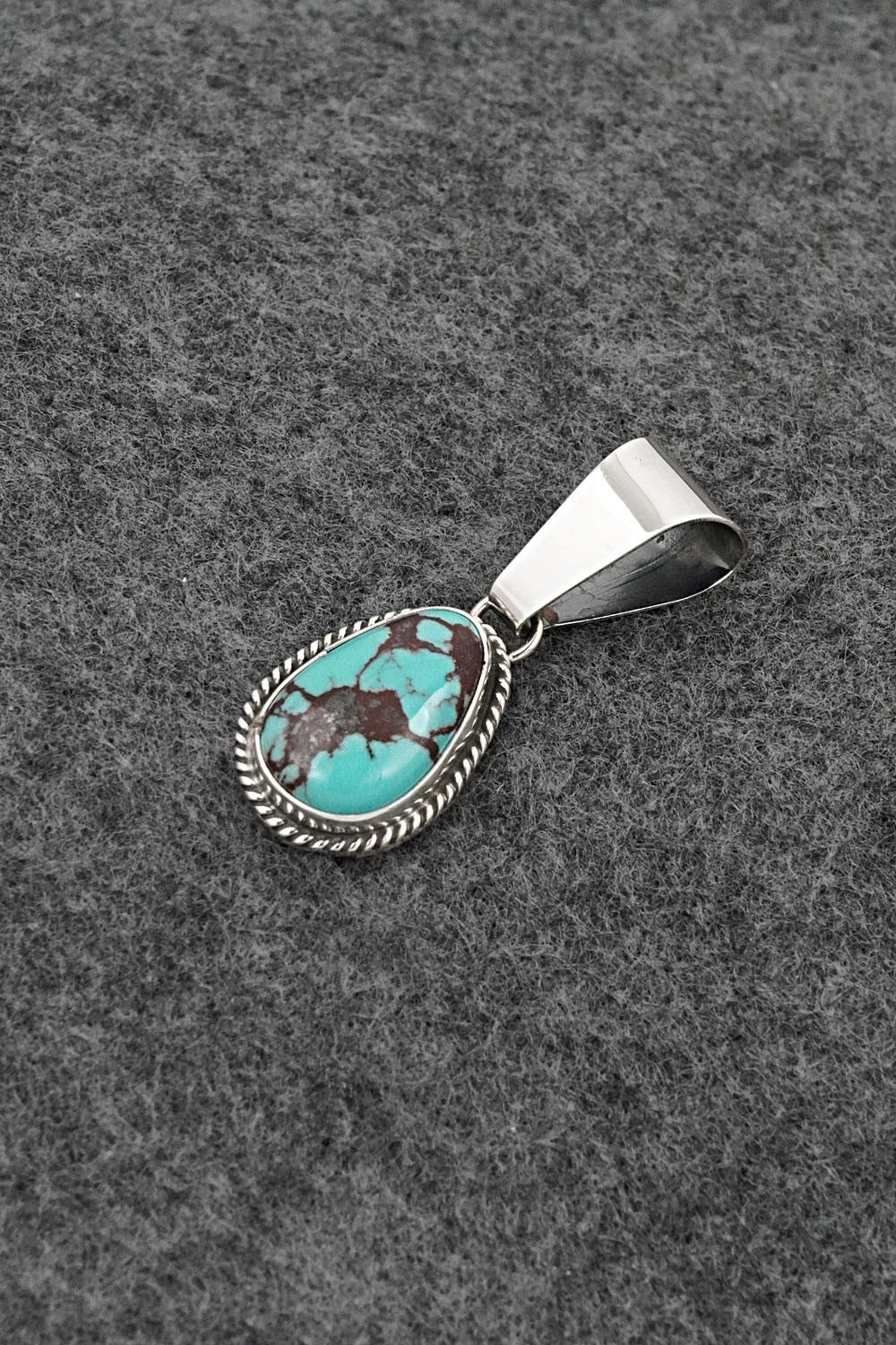Turquoise & Sterling Silver Pendant - Eugene Gruber