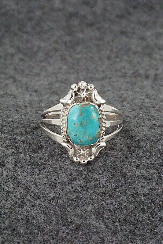 Turquoise & Sterling Silver Ring - Theresa Smith - Size 9