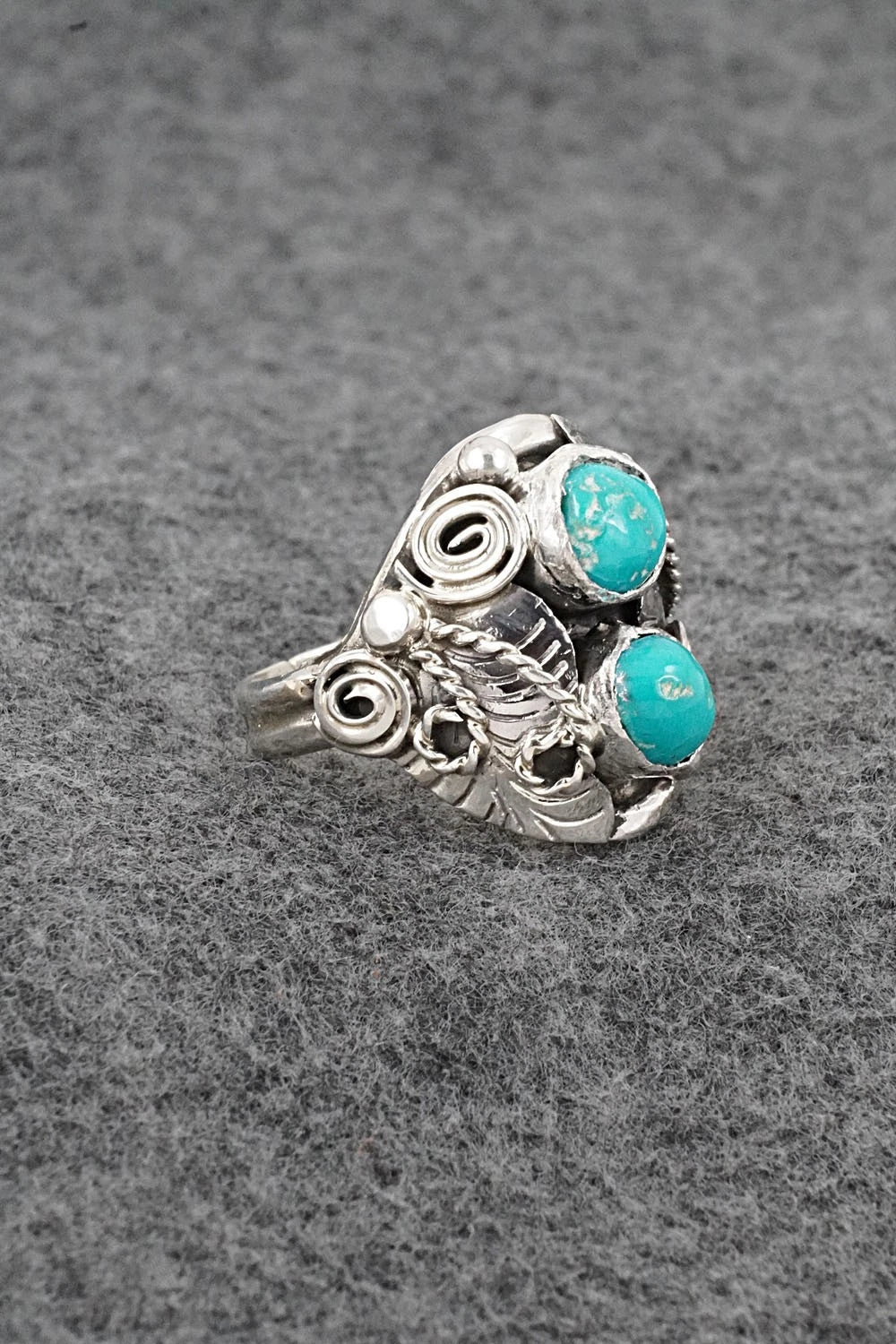 Turquoise & Sterling Silver Ring - Lauren Brown - Size 11.5