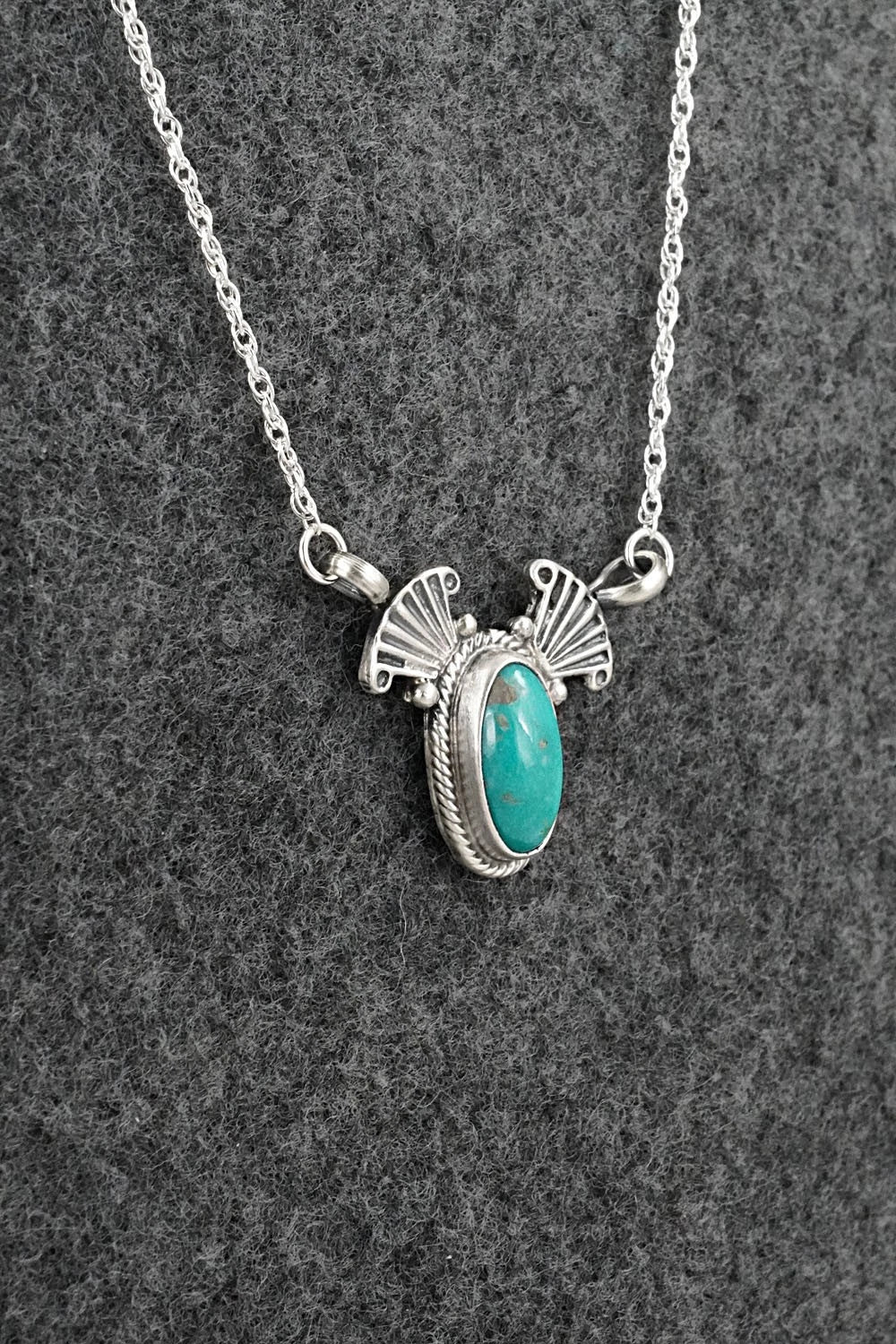 Turquoise & Sterling Silver Necklace - Verley Betone