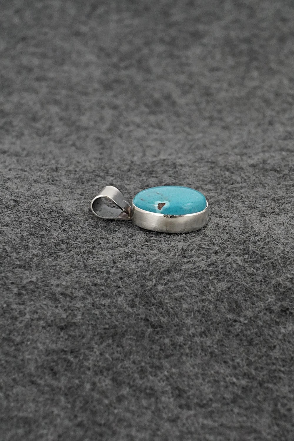 Turquoise & Sterling Silver Pendant - Eugene Gruber