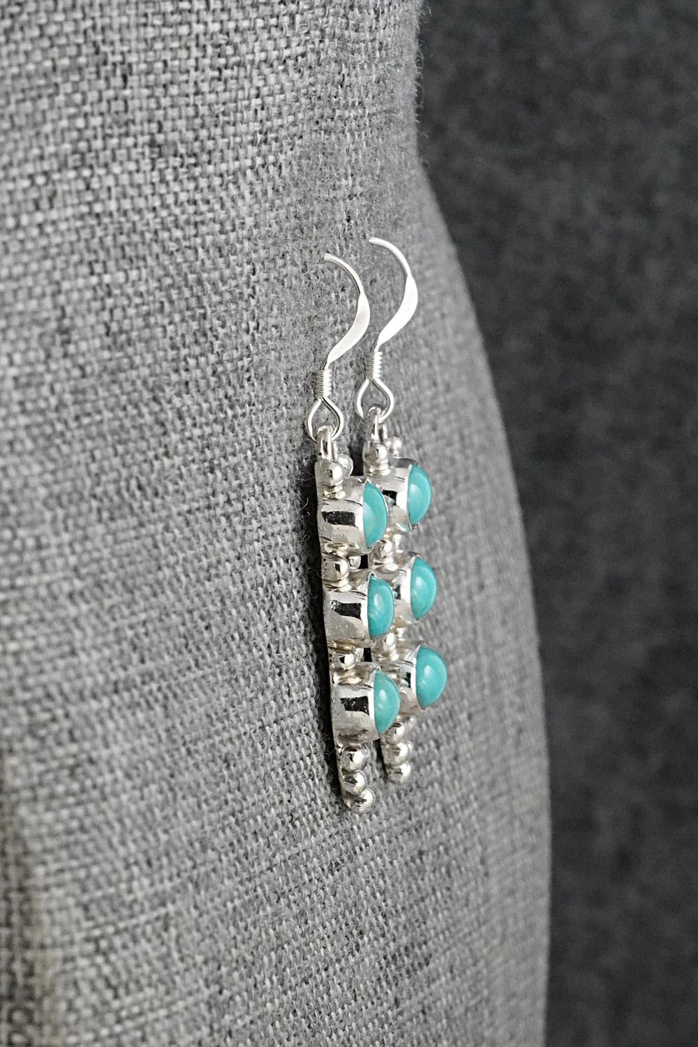 Turquoise & Sterling Silver Earrings - Gary Shorty