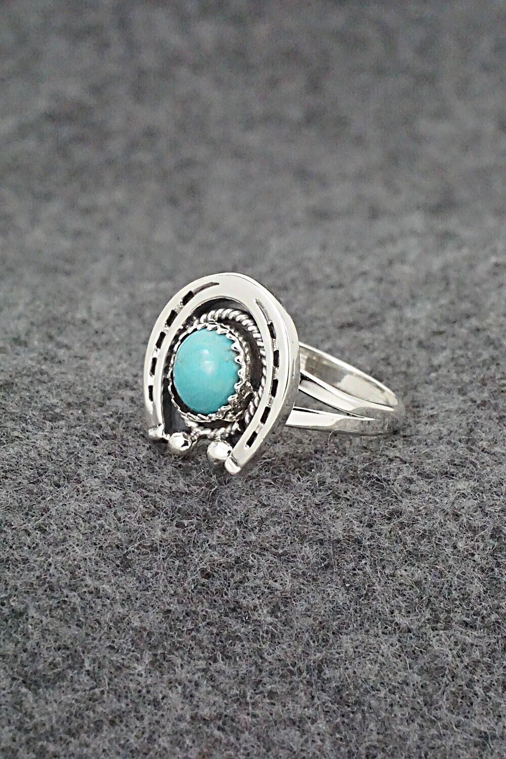 Turquoise & Sterling Silver Ring - Alice Rose Saunders - Size 7.5