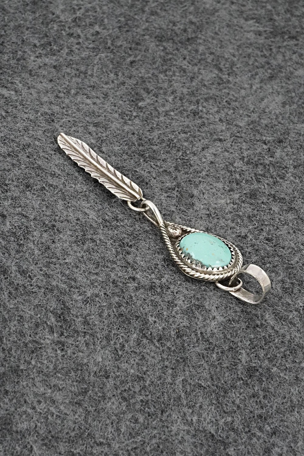 Turquoise & Sterling Silver Pendant - Priscilla Reeder