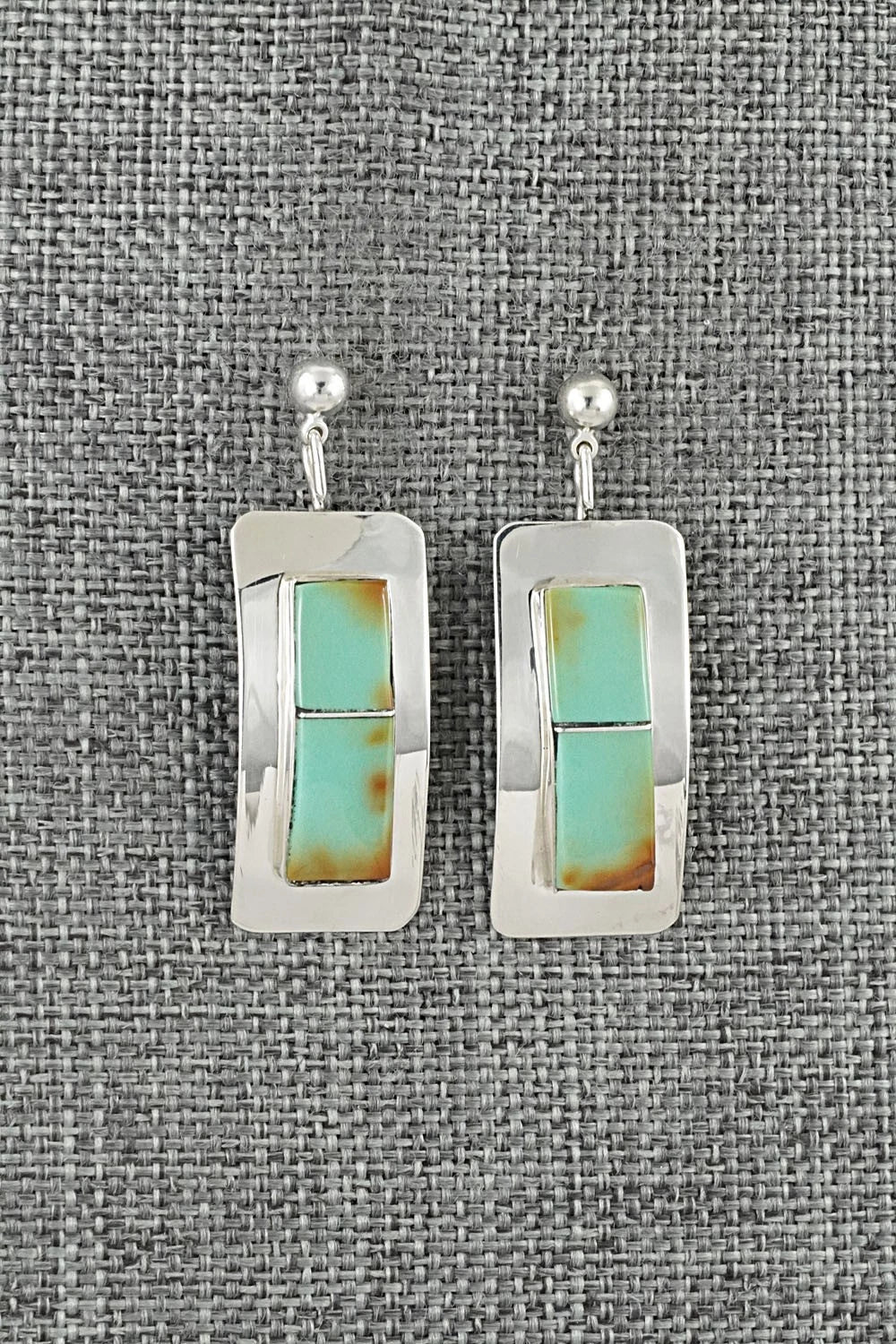 Turquoise & Sterling Silver Earrings - Brenda Pete