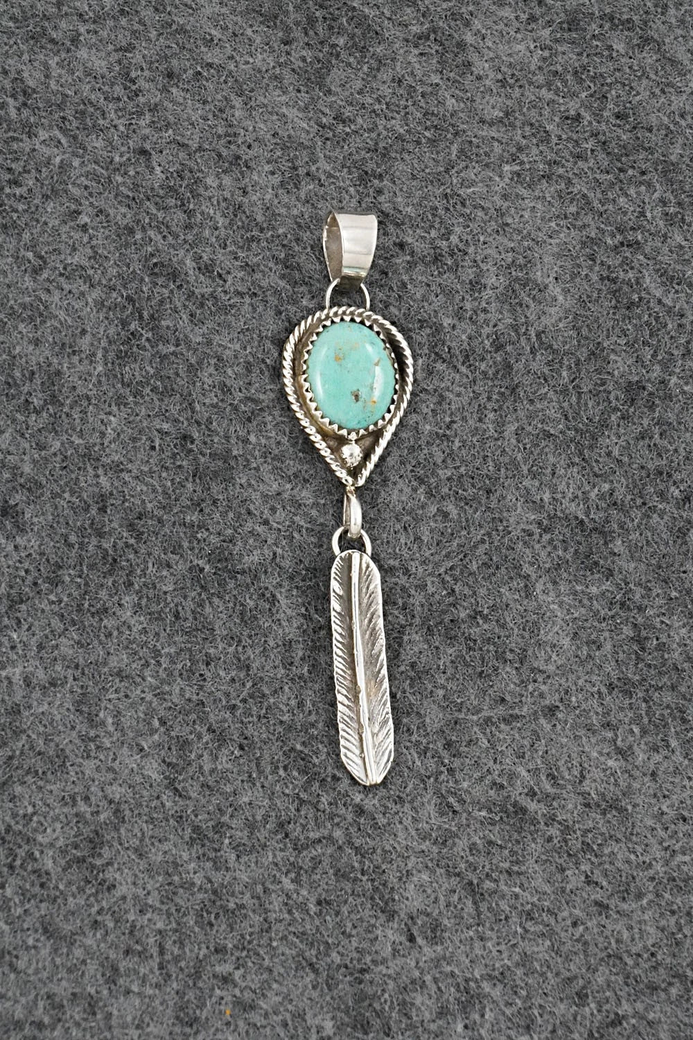 Turquoise & Sterling Silver Pendant - Priscilla Reeder