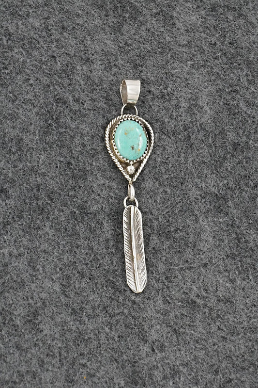 Turquoise & Sterling Silver Pendant - Priscilla Reeder