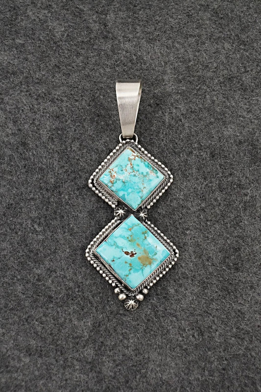 Turquoise & Sterling Silver Pendant - Darrin Livingston