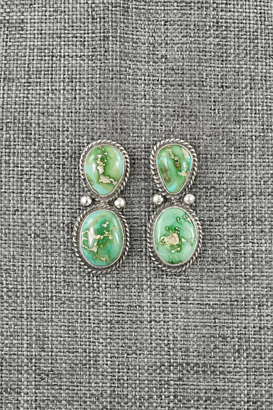 Turquoise & Sterling Silver Earrings - Eugene Gruber