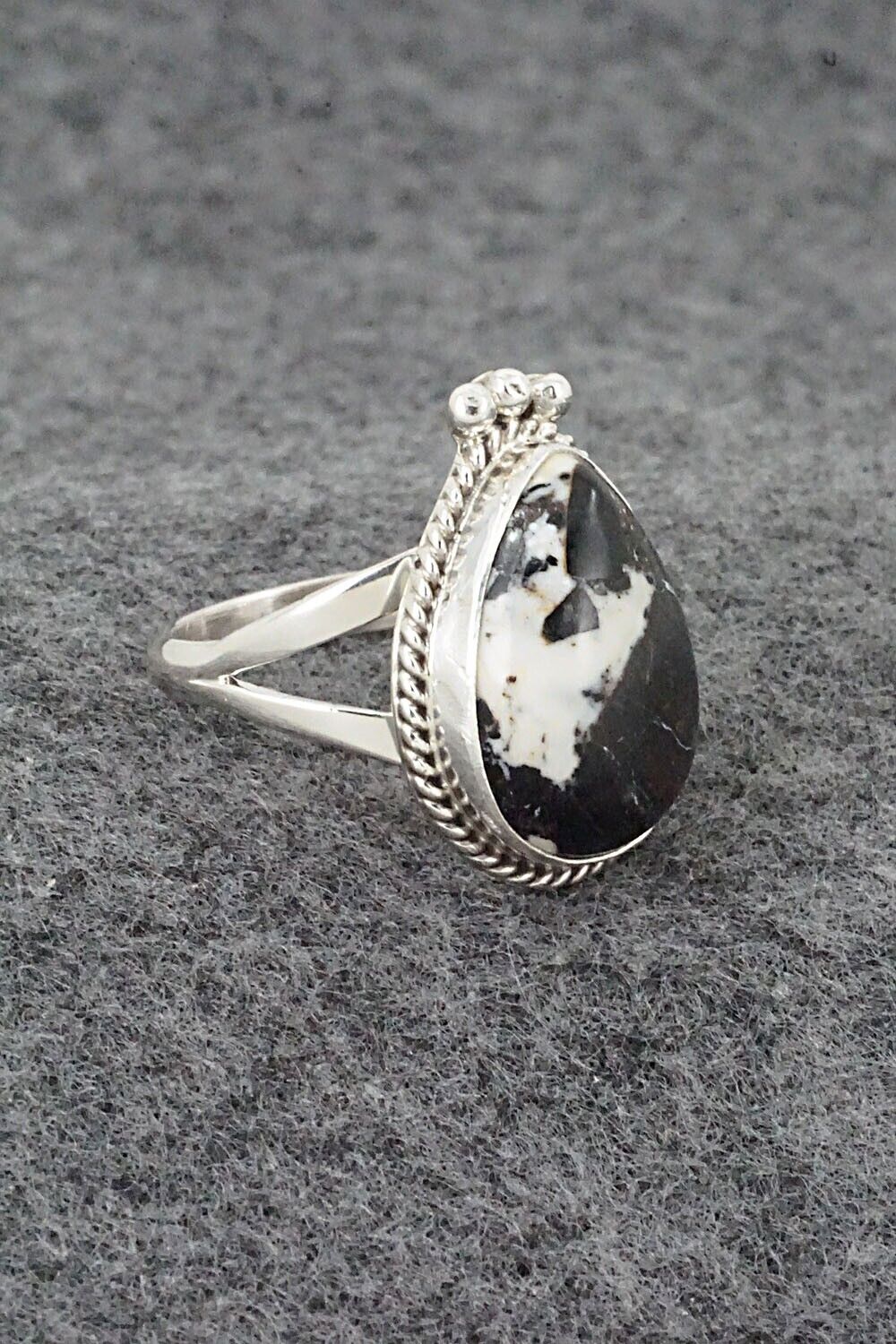 White Buffalo & Sterling Silver Ring - Paige Gordon - Size 7.75